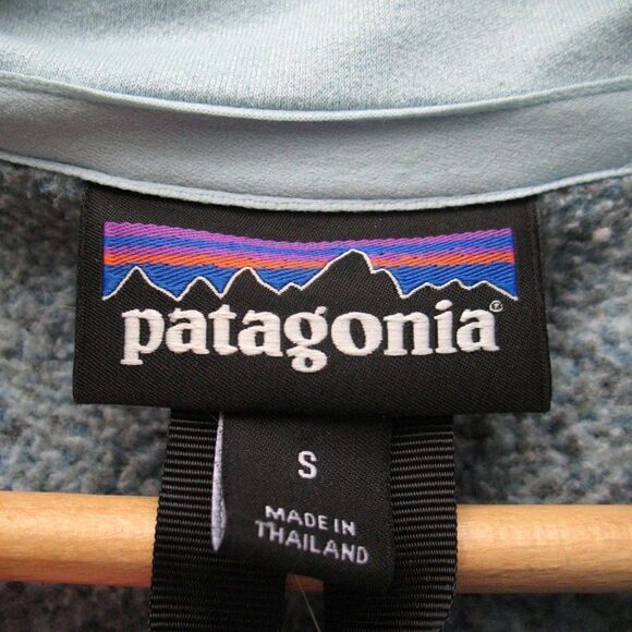 Patagonia Better Sweater 1/4 Zip Pullover Top Light Blue Gray - Picture 7 of 8
